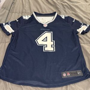 Dallas Cowboys Dak Prescott Nike Dark Blue Football Jersey with White Accents